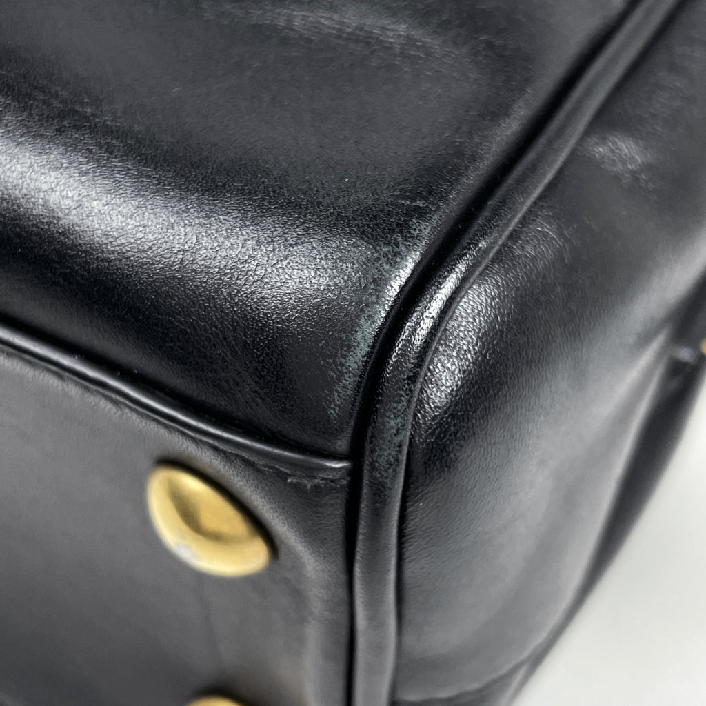 サンローラン ベイビーダッフル ハンドバッグ 2WAY ショルダーバッグ ハンドバッグ レザー ブラック 330958 レディース 【中古】brbag