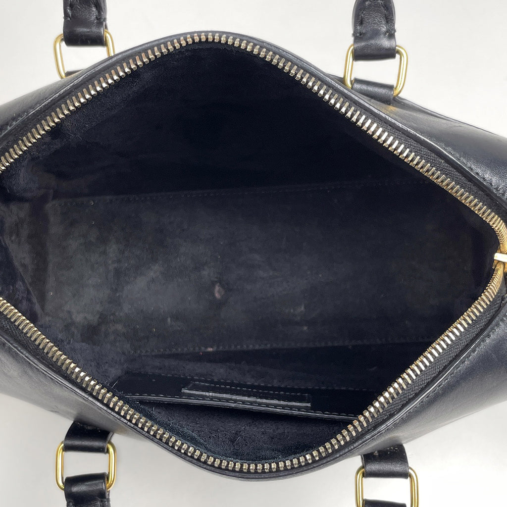 サンローラン ベイビーダッフル ハンドバッグ 2WAY ショルダーバッグ ハンドバッグ レザー ブラック 330958 レディース 【中古】brbag