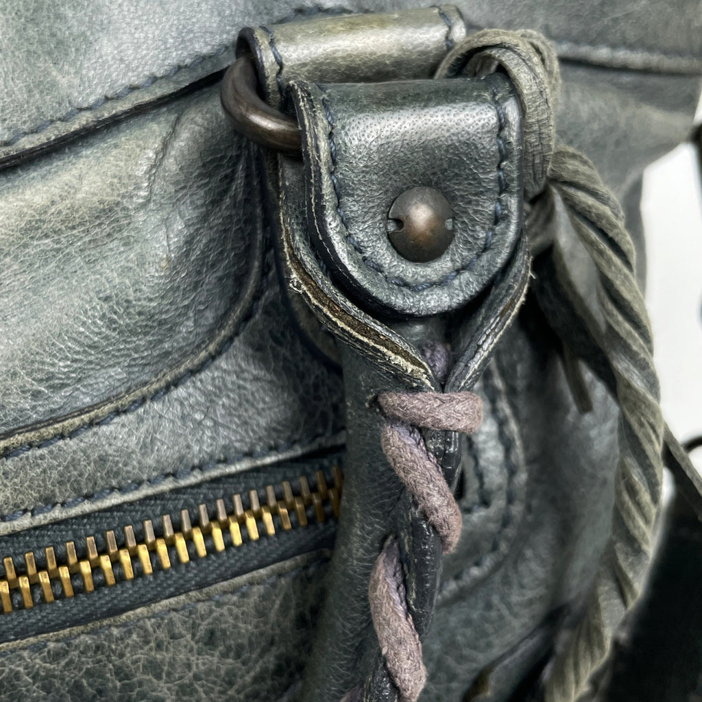 バレンシアガ ザ シティ 2WAY ショルダーバック カーキ ハンドバッグ レザー グリーンベージュ 213048 レディース 【中古】brbag