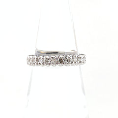 メレダイヤ デザインリング WG ホワイトゴールド 指輪 ピンキー リング 3号 K18 WG ダイヤモンド レディース 【中古】nbjwl