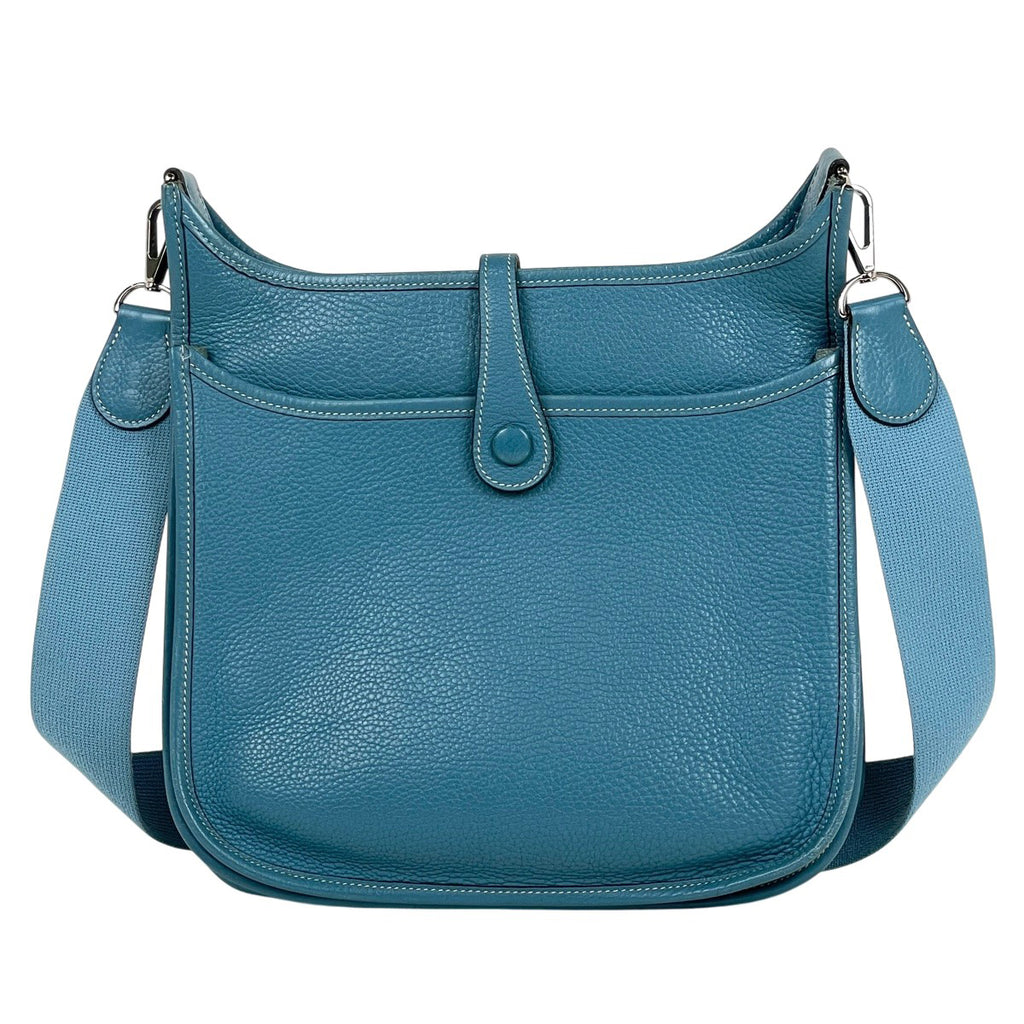 エルメス エヴリン 2 PM パンチング Hロゴ ショルダーバッグ トリヨンクレマンス ブルージーン □K レディース 【中古】brbag