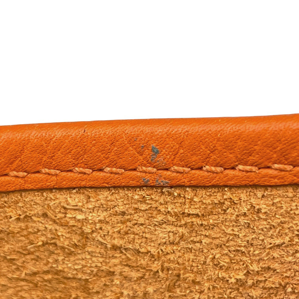 エルメス エヴリン TPM アマゾン ポシェット ミニ パンチング ショルダーバッグ ヴォーエプソン フー(オレンジ) □L レディース 【中古】brbag