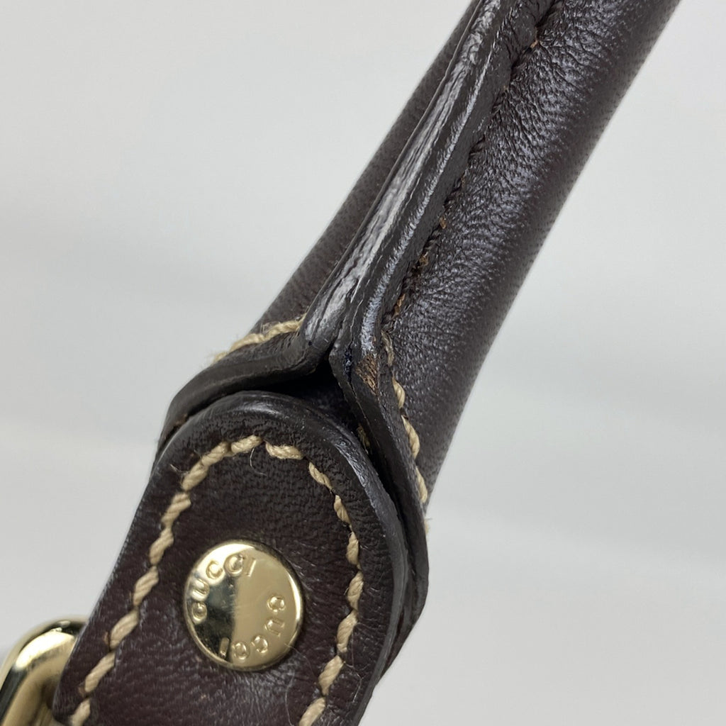 グッチ GG柄 トートバッグ ショルダーバッグ トートバッグ コーティングキャンバス ブラウン 223668 レディース 【中古】brbag