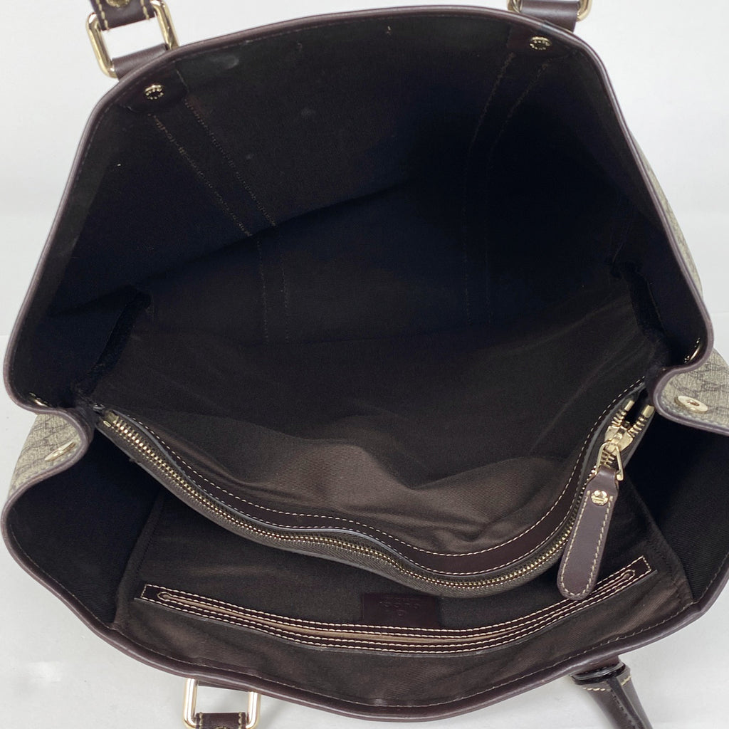 グッチ GG柄 トートバッグ ショルダーバッグ トートバッグ コーティングキャンバス ブラウン 223668 レディース 【中古】brbag