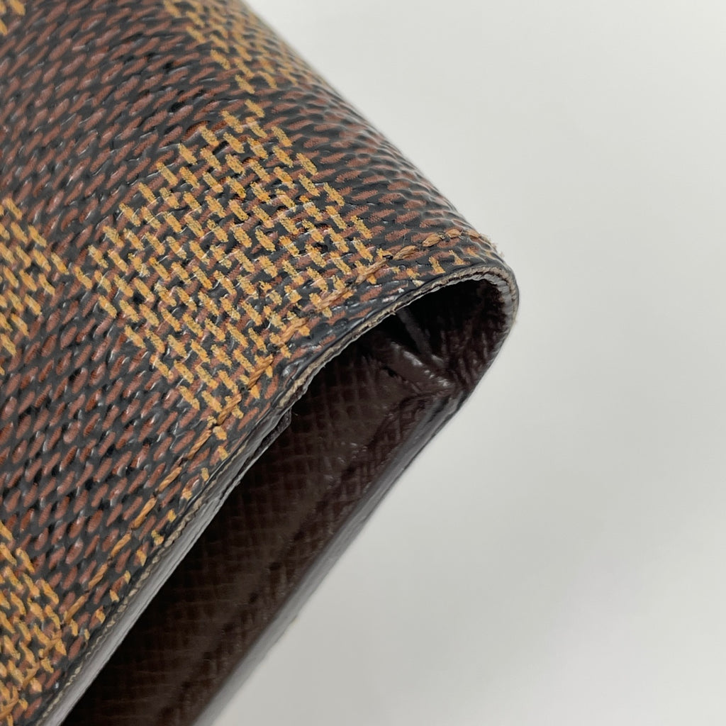 ルイ・ヴィトン ポルト ビエ カルト クレディ モネ 札入れ 小銭入れ 二つ折り財布 ダミエ ブラウン N61665 レディース 【中古】brbag