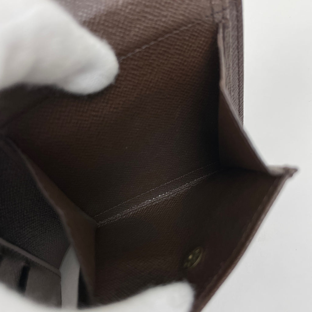 ルイ・ヴィトン ポルト ビエ カルト クレディ モネ 札入れ 小銭入れ 二つ折り財布 ダミエ ブラウン N61665 レディース 【中古】brbag