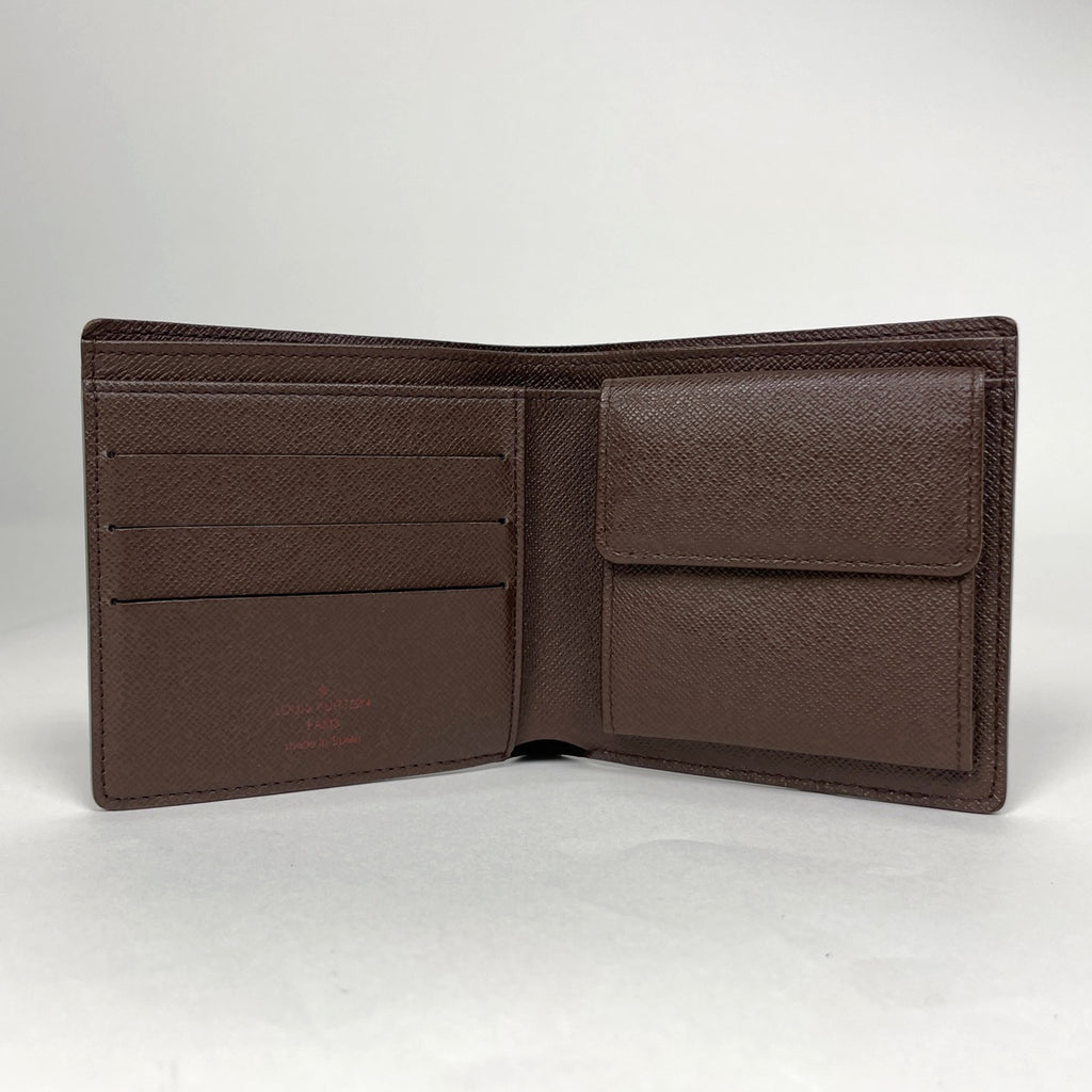 ルイ・ヴィトン ポルト ビエ カルト クレディ モネ 札入れ 小銭入れ 二つ折り財布 ダミエ ブラウン N61665 レディース 【中古】brbag