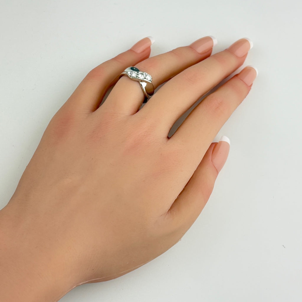 メレダイヤ デザインリング プラチナ 指輪 リング 12号 Pt900 ダイヤモンド レディース 【中古】nbjwl