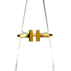 ティファニー Tワイヤー リング YG イエローゴールド 指輪 リング 9号 750 レディース ブランドジュエリー 【中古】brjwl