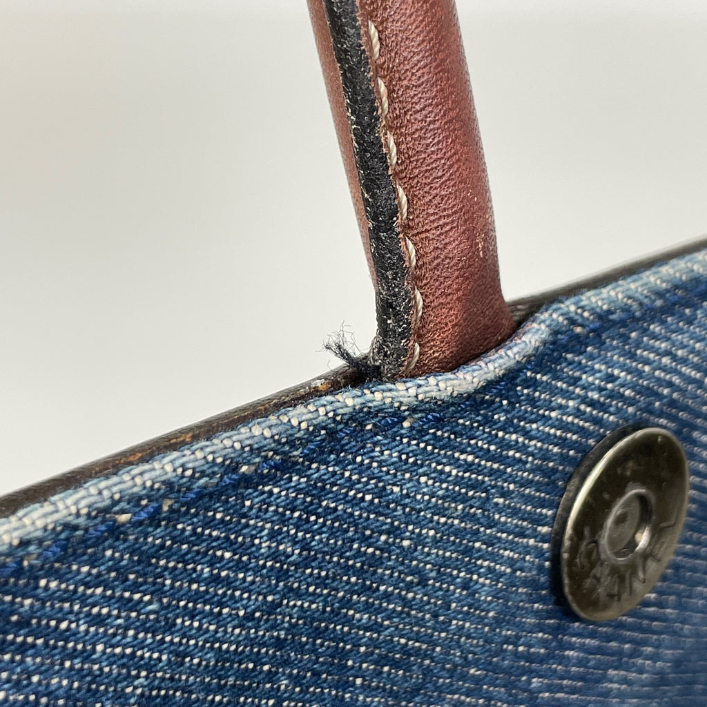 シャネル ココマーク トートバッグ ハンドバッグ 肩掛け トートバッグ デニム ブルー レディース 【中古】brbag
