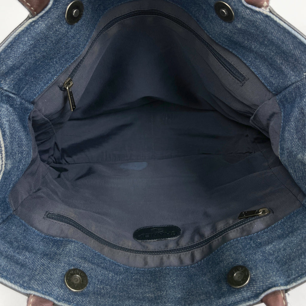 シャネル ココマーク トートバッグ ハンドバッグ 肩掛け トートバッグ デニム ブルー レディース 【中古】brbag