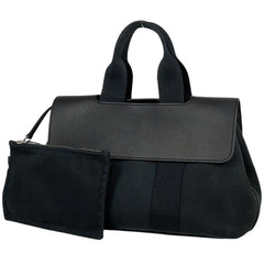エルメス ヴァルパライソ PM 手提げ トート ハンドバッグ トワルシェブロン ブラック レディース 【中古】brbag