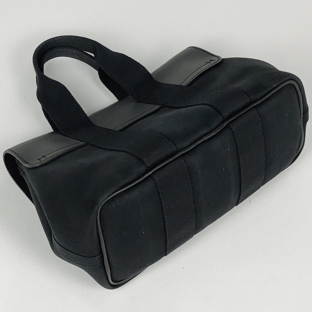 エルメス ヴァルパライソ PM 手提げ トート ハンドバッグ トワルシェブロン ブラック レディース 【中古】brbag