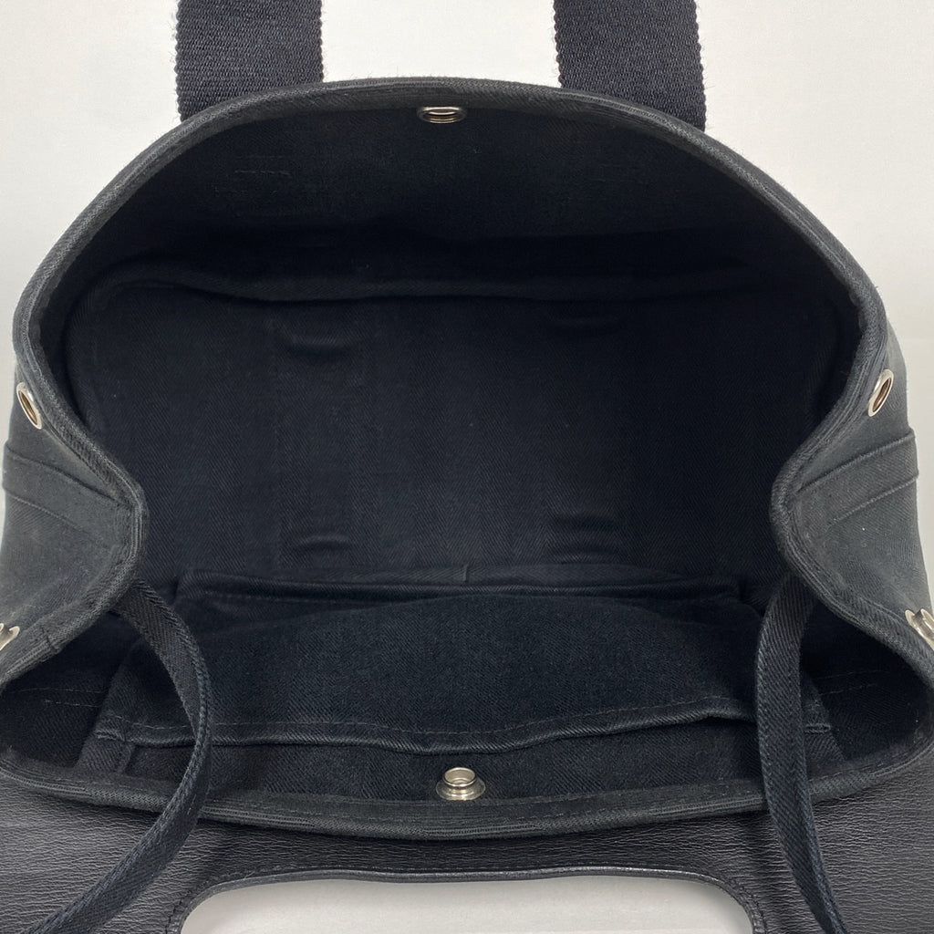 エルメス ヴァルパライソ PM 手提げ トート ハンドバッグ トワルシェブロン ブラック レディース 【中古】brbag