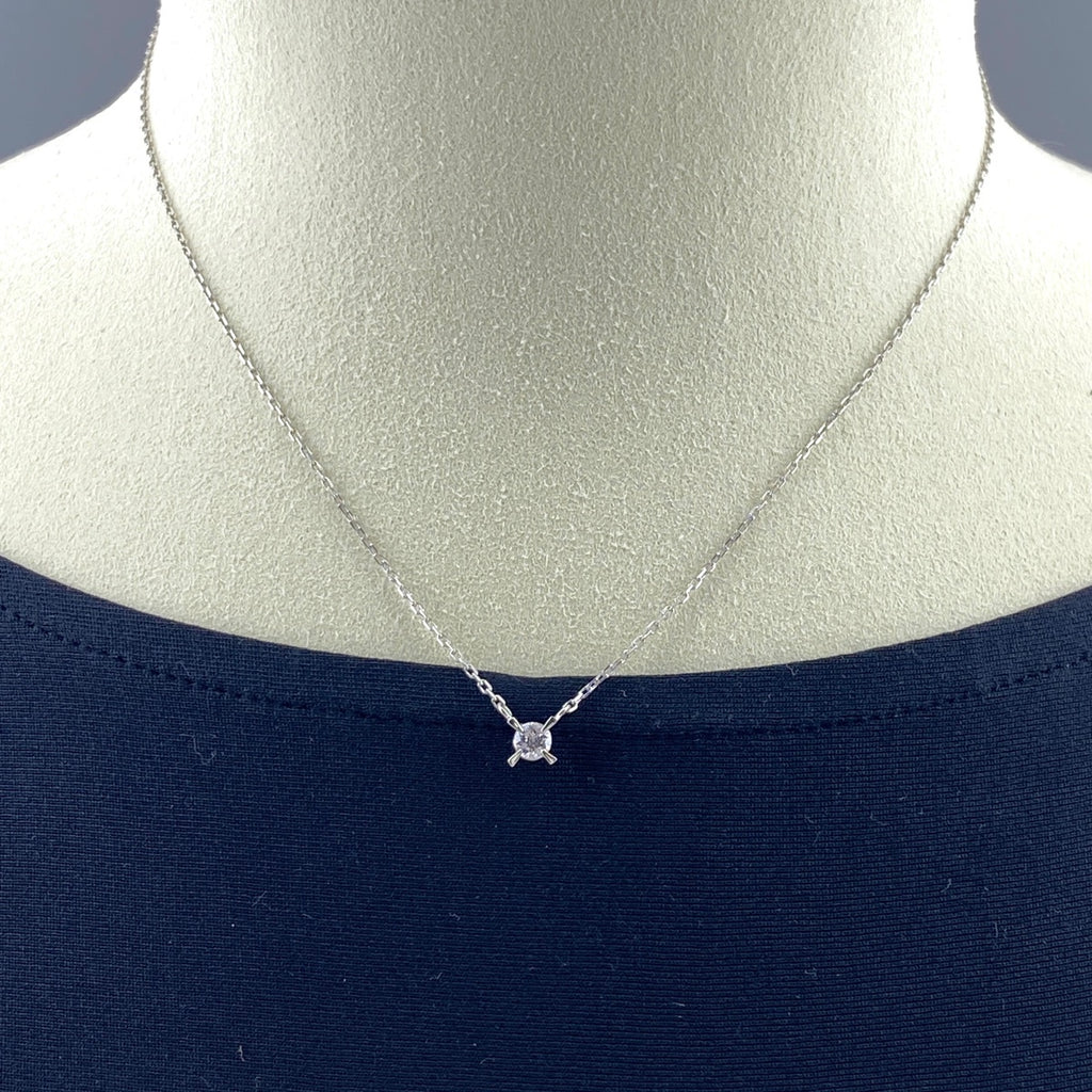 ダイヤモンド デザインネックレス プラチナ ペンダント ネックレス Pt850 ダイヤモンド レディース 【中古】nbjwl