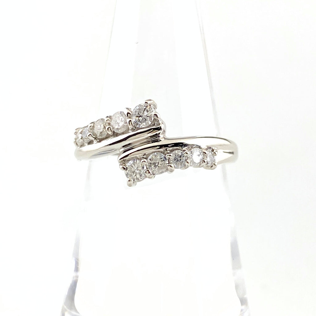 メレダイヤ デザインリング プラチナ 指輪 リング 12号 Pt900 ダイヤモンド レディース 【中古】nbjwl