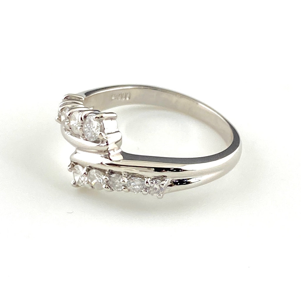 メレダイヤ デザインリング プラチナ 指輪 リング 12号 Pt900 ダイヤモンド レディース 【中古】nbjwl