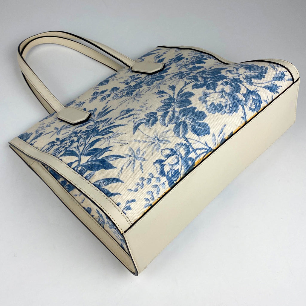 グッチ ハーバリウム トートバッグ ハンドバッグ 花柄 GGリボン トートバッグ GGキャンバス オフホワイト 432684 レディース 【中古】brbag