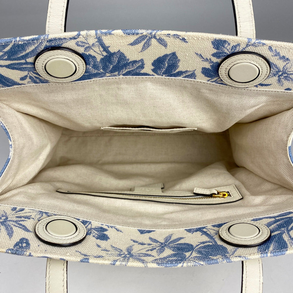 グッチ ハーバリウム トートバッグ ハンドバッグ 花柄 GGリボン トートバッグ GGキャンバス オフホワイト 432684 レディース 【中古】brbag