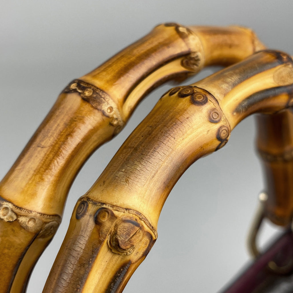 グッチ バンブー ショッパー ミディアム ハンドバッグ 2WAY ショルダーバッグ ハンドバッグ レザー ボルドー 323660 レディース 【中古】brbag