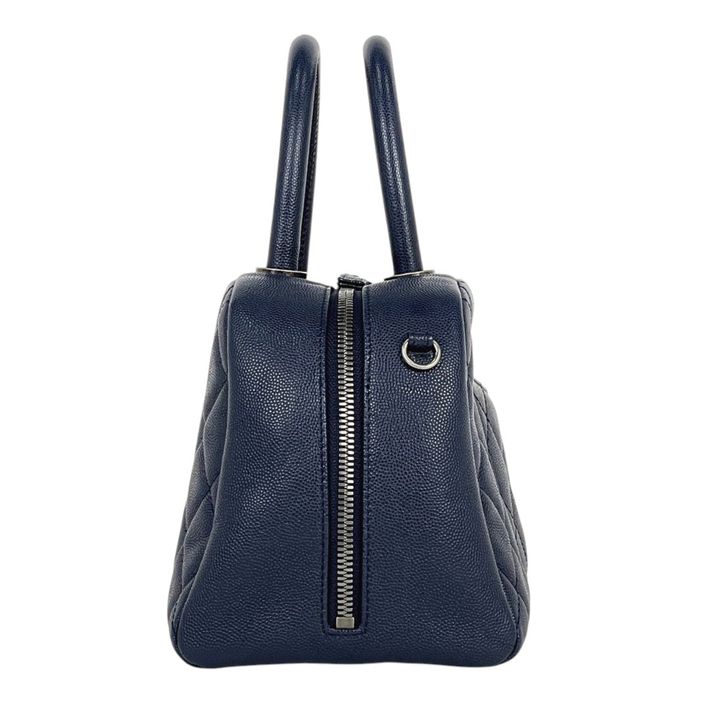 シャネル ココマーク ハンドバッグ 2WAY チェーン ショルダーバッグ マトラッセ ハンドバッグ レザー ネイビー レディース 【中古】brbag