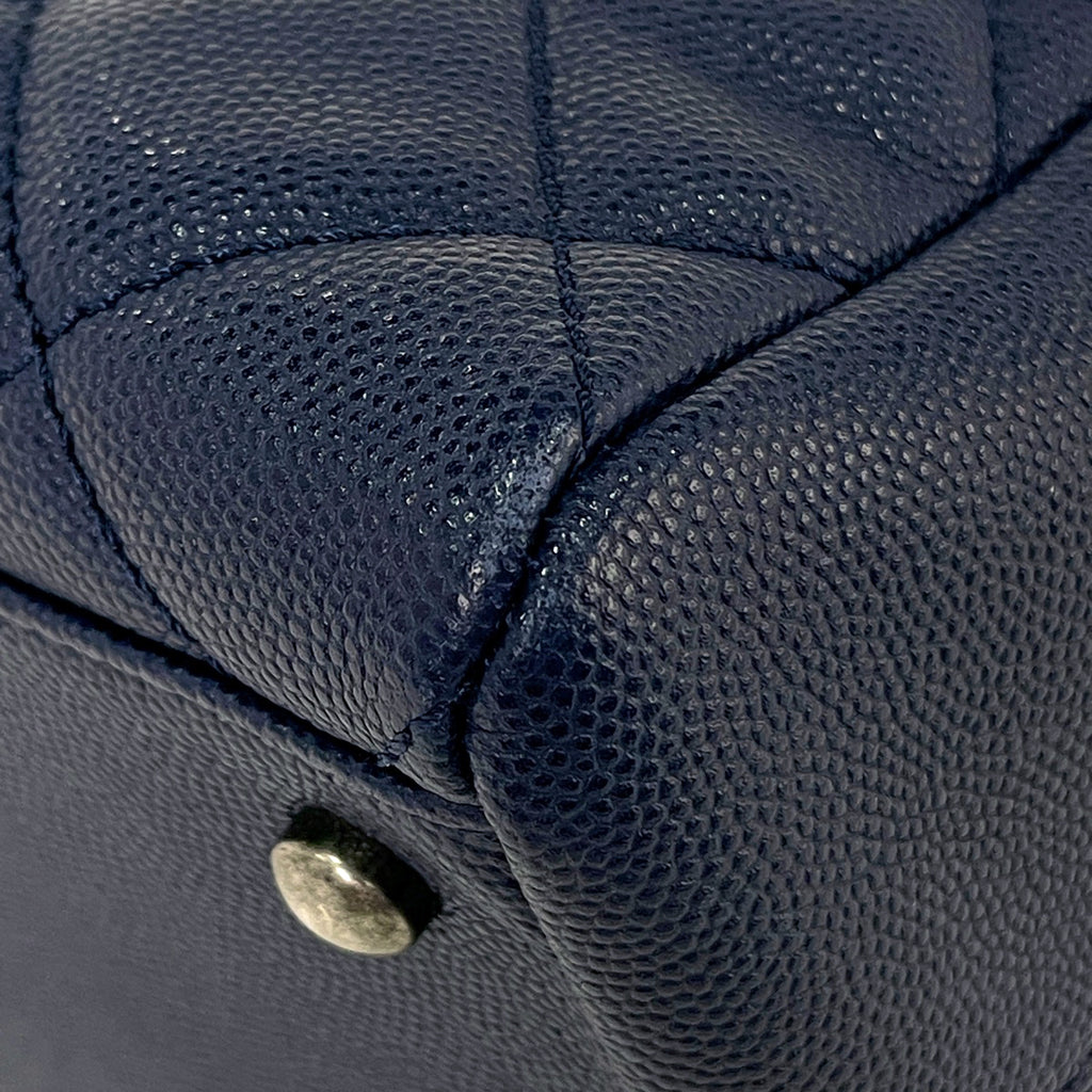 シャネル ココマーク ハンドバッグ 2WAY チェーン ショルダーバッグ マトラッセ ハンドバッグ レザー ネイビー レディース 【中古】brbag