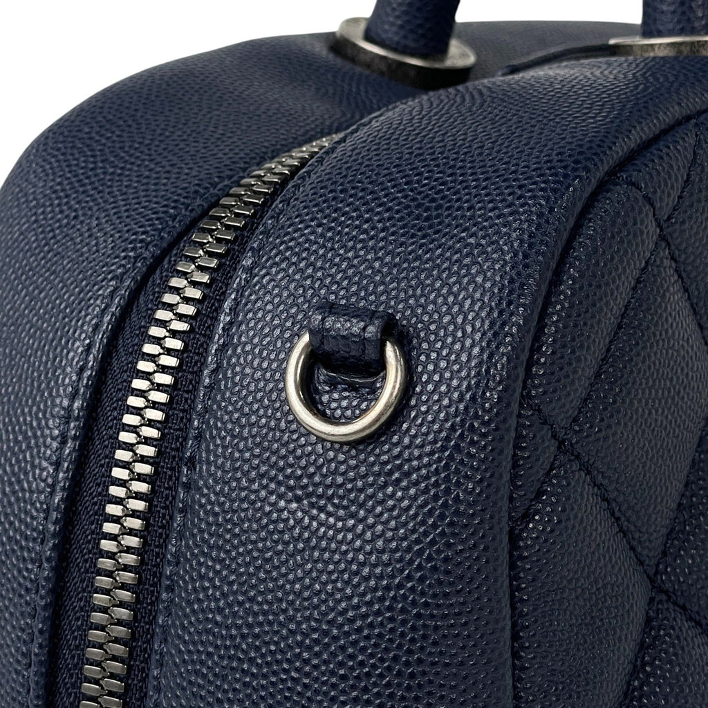 シャネル ココマーク ハンドバッグ 2WAY チェーン ショルダーバッグ マトラッセ ハンドバッグ レザー ネイビー レディース 【中古】brbag