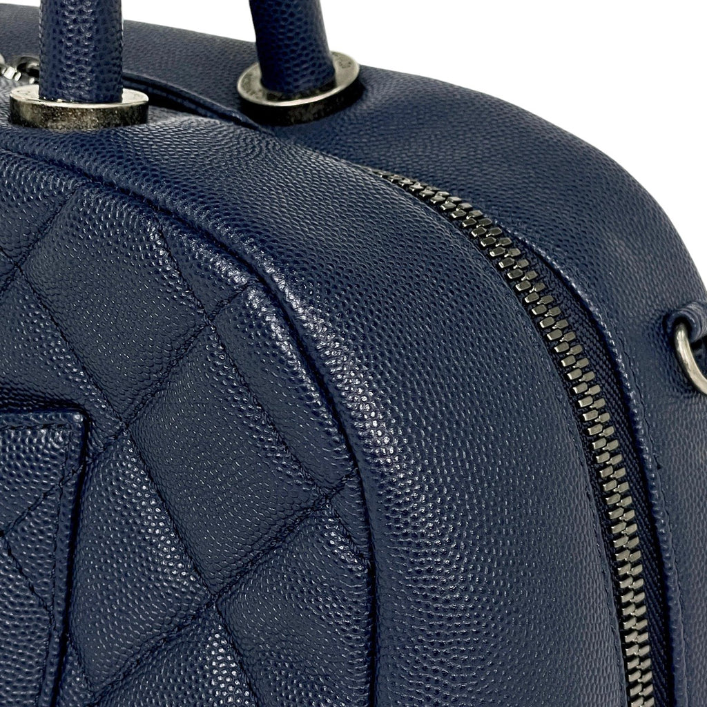 シャネル ココマーク ハンドバッグ 2WAY チェーン ショルダーバッグ マトラッセ ハンドバッグ レザー ネイビー レディース 【中古】brbag