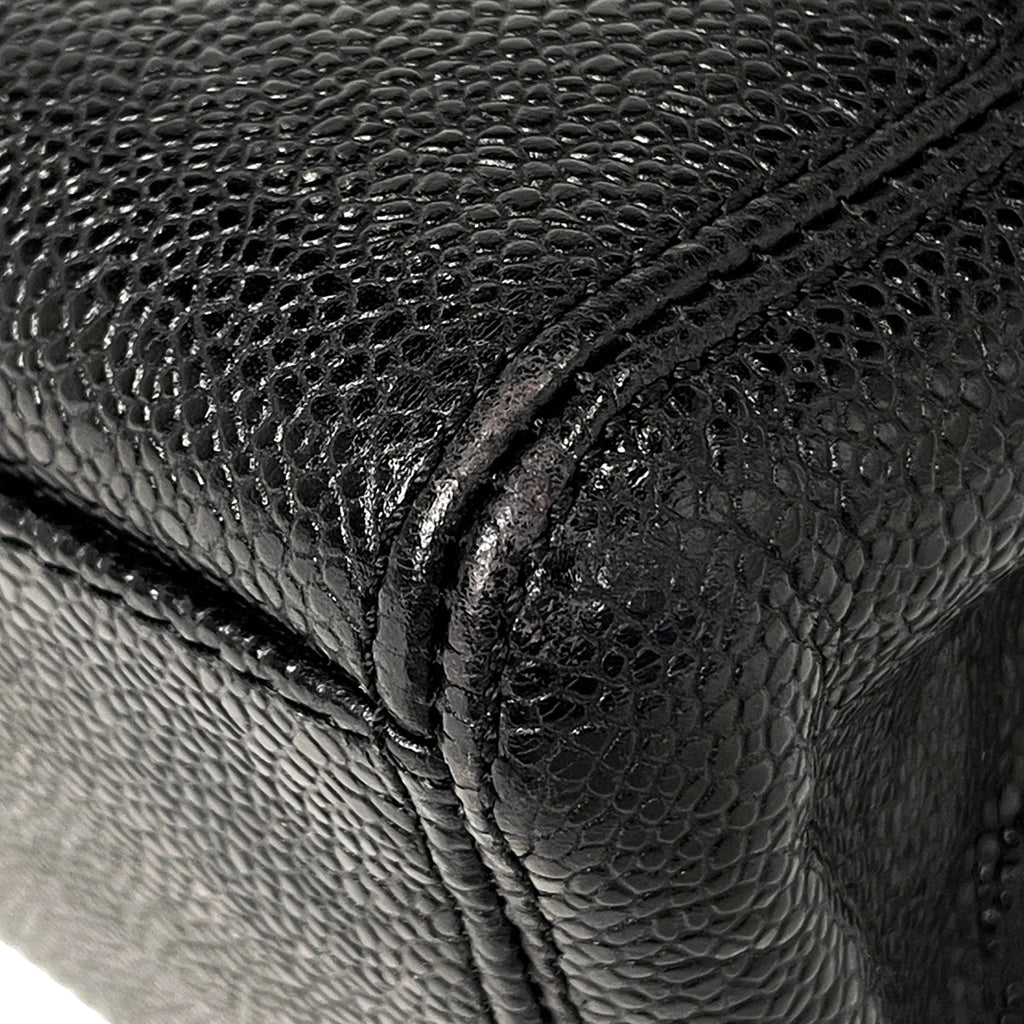 シャネル ロゴ チェーン トートバッグ ハンドバッグ トートバッグ レザー ブラック A08913 レディース 【中古】brbag