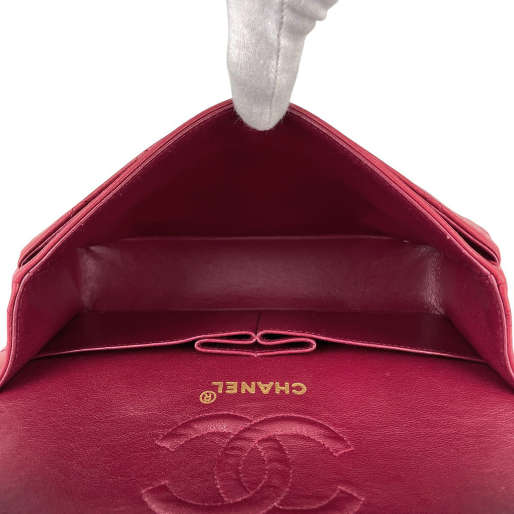 シャネル マトラッセ Wフラップ チェーン ショルダーバッグ ココマーク ショルダーバッグ レザー レッド A01113 レディース 【中古】brbag
