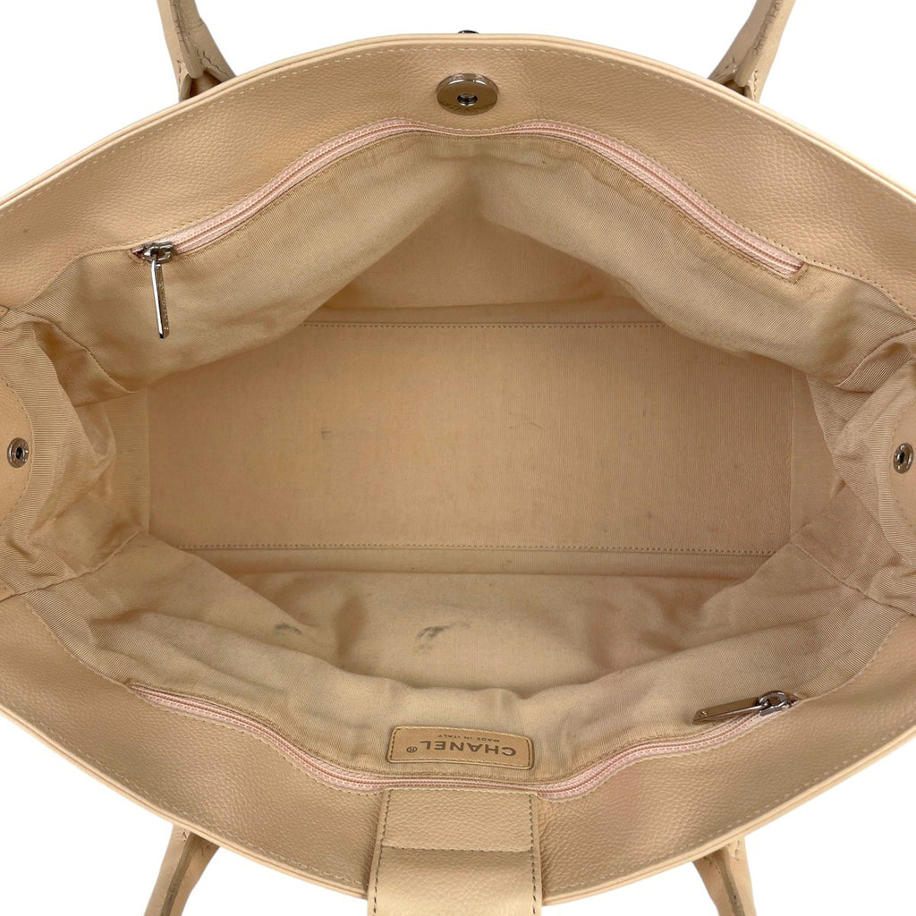 シャネル エグゼクティブライン トートバッグ ココマーク ハンドバッグ トートバッグ レザー ベージュ A15206 レディース 【中古】brbag