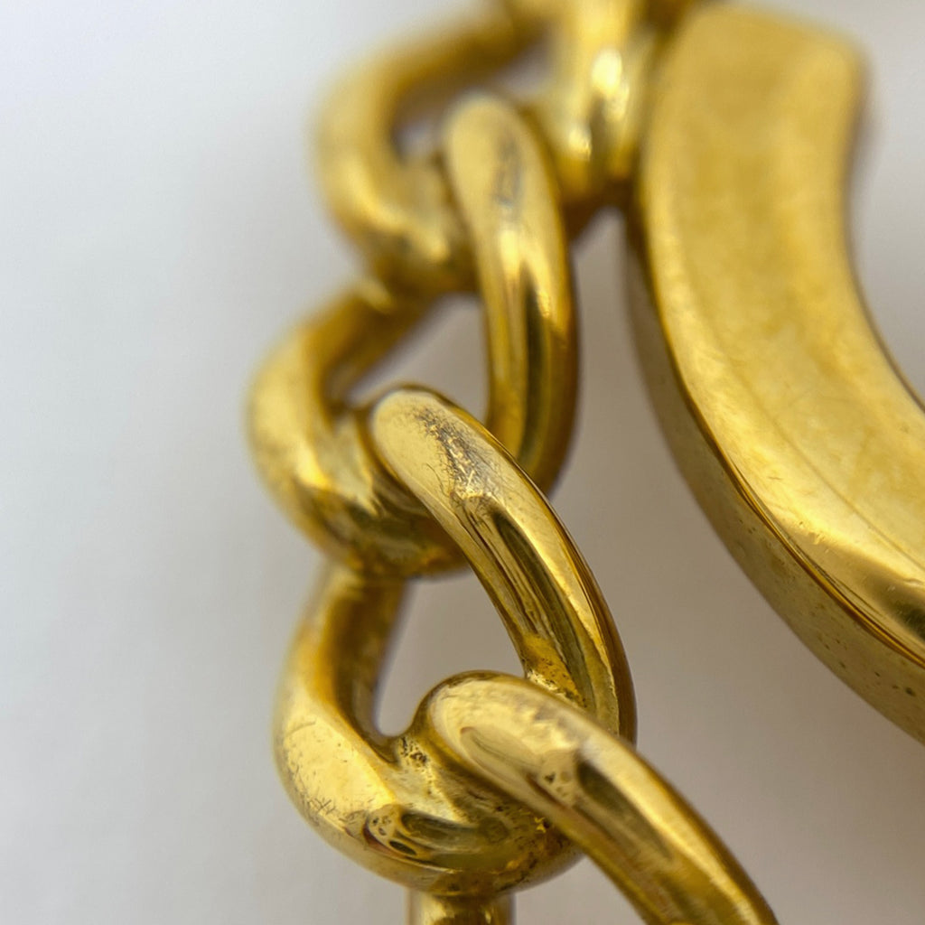 シャネル ココマーク ブローチ ラウンド ターンロック ブローチ GP ゴールド レディース 【中古】bracc