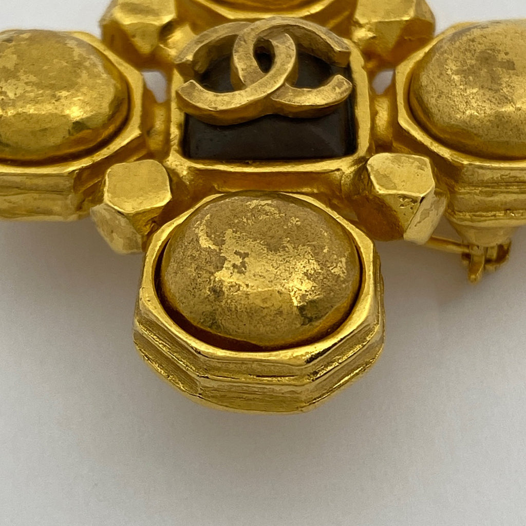 シャネル ココマーク ブローチ CCマーク ブローチ GP ゴールド レディース 【中古】bracc