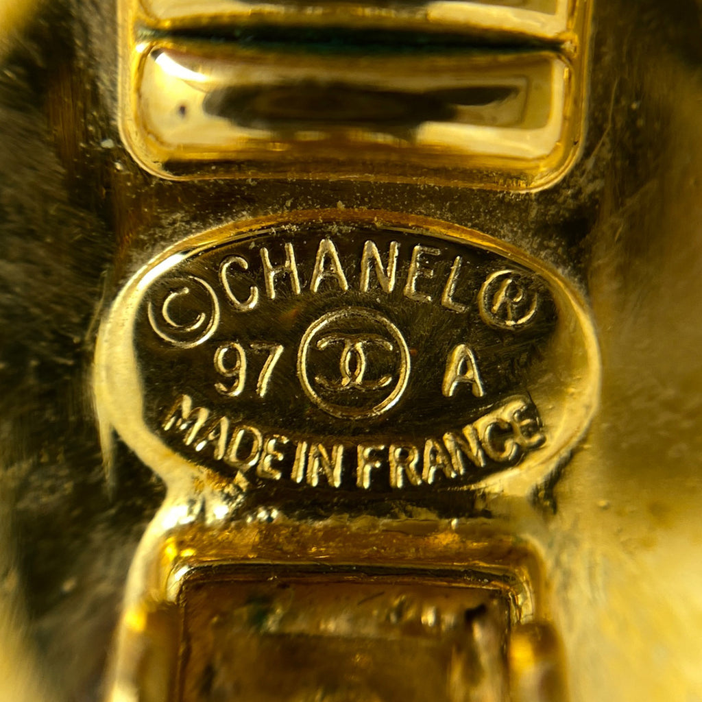 シャネル ココマーク ラインストーン イヤリング チェーン イヤリング GP ゴールド レディース 【中古】bracc