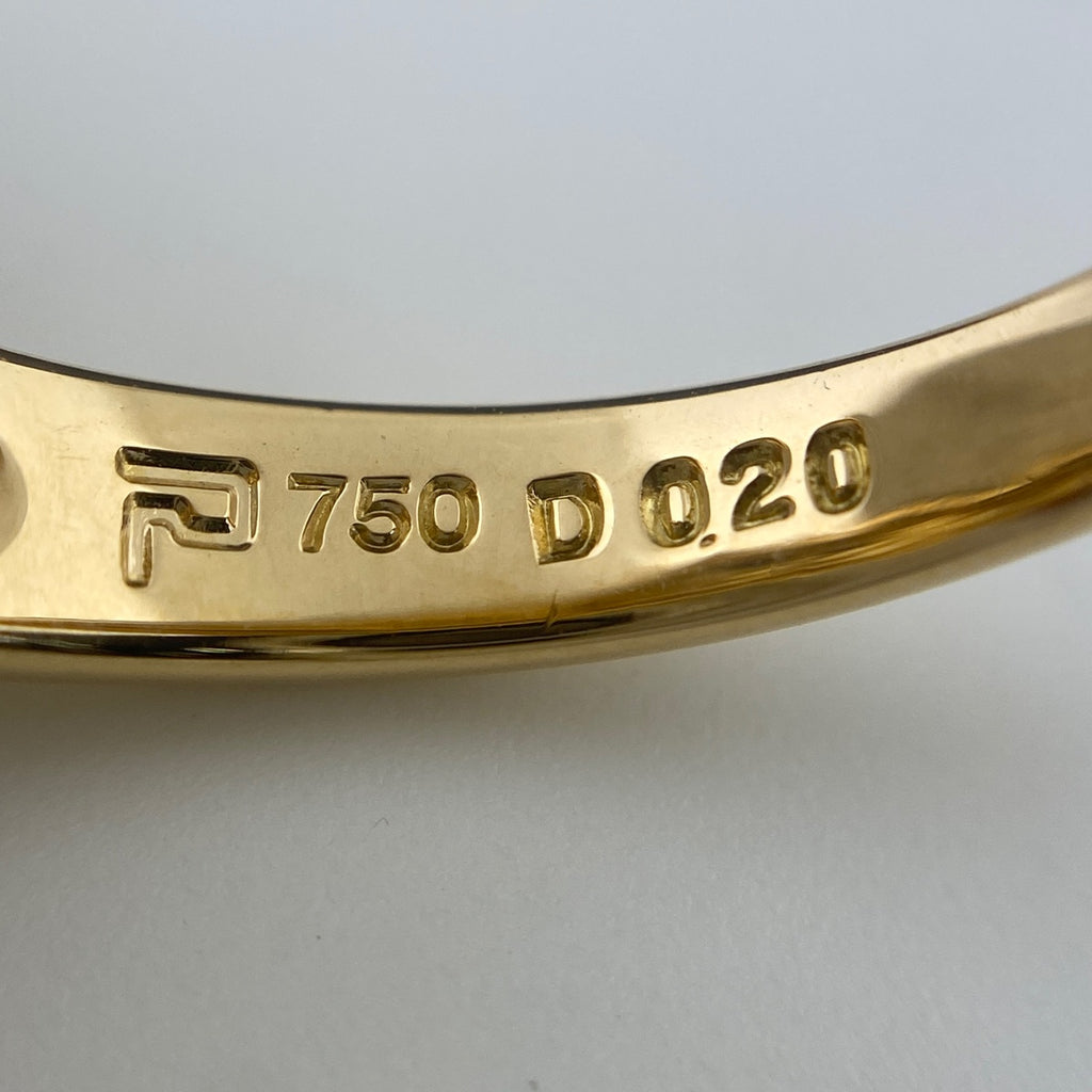 ポーラ フラワーモチーフ デザインリング YG イエローゴールド 指輪 メレダイヤ 花 リング 12.5号 750 ダイヤモンド レディース 【中古】brjwl