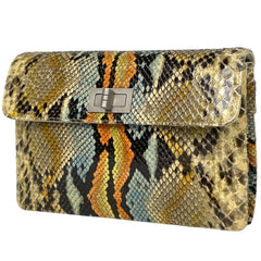 シャネル ココマーク クラッチバッグ セカンドバッグ ターンロック クラッチバッグ レザー イエロー マルチカラー レディース 【中古】brbag