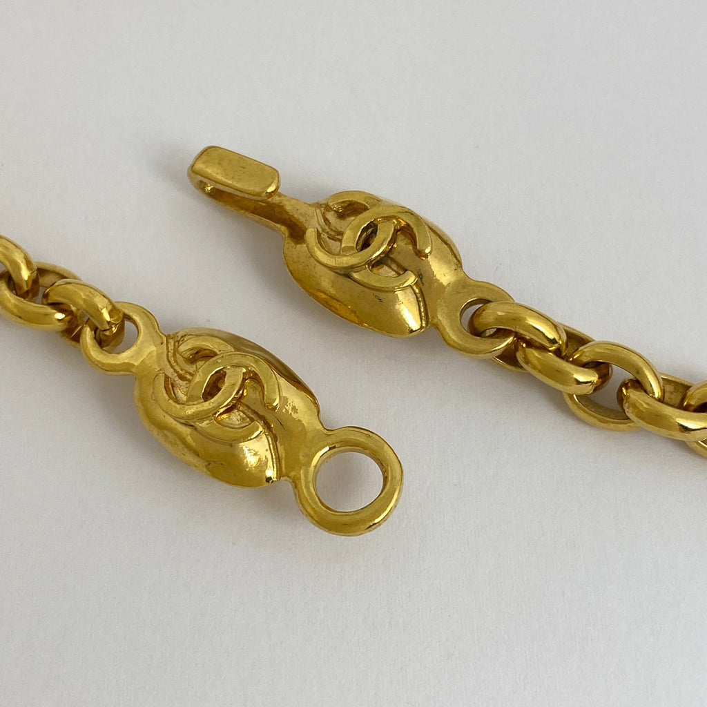 シャネル ココマーク チェーン ネックレス CCマーク ネックレス GP ゴールド レディース 【中古】bracc