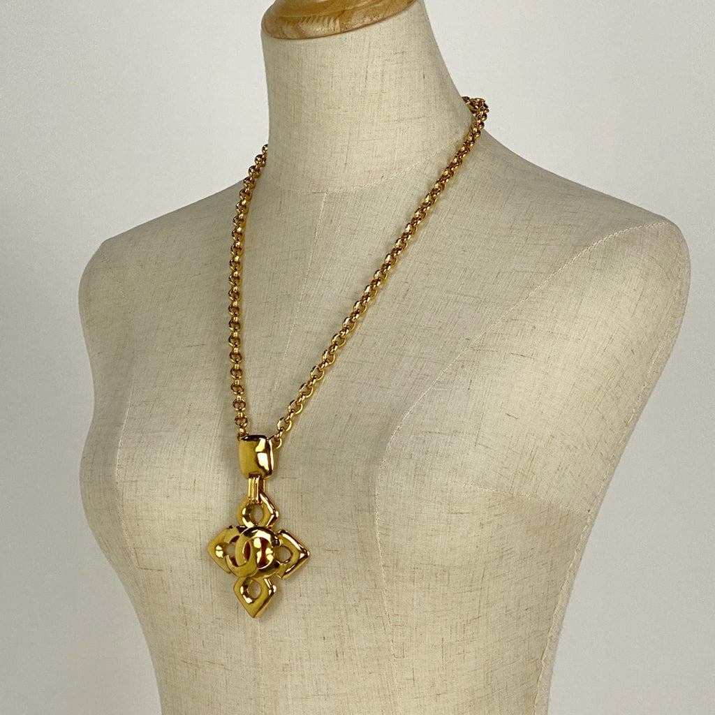 シャネル ココマーク チェーン ネックレス CCマーク ネックレス GP ゴールド レディース 【中古】bracc