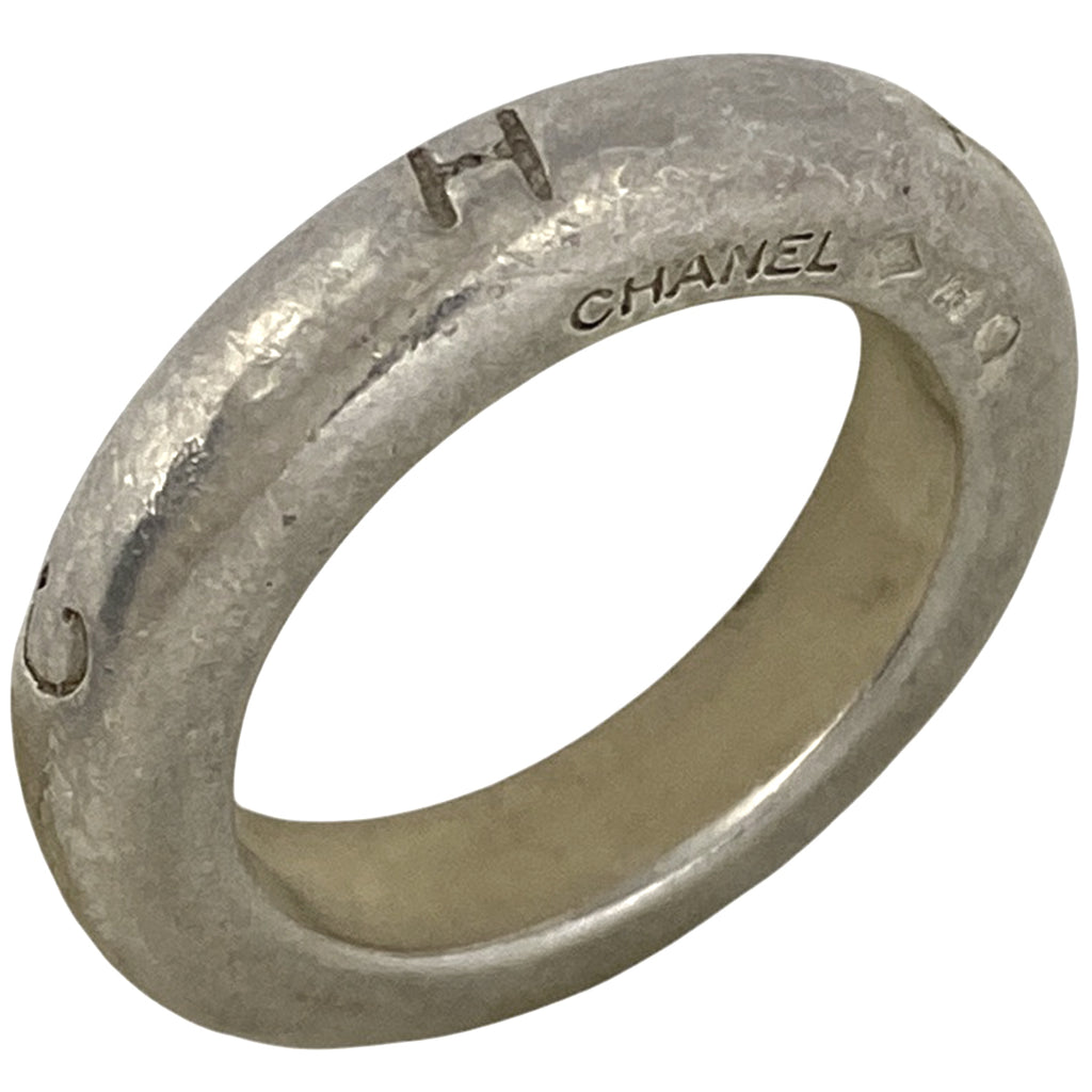 シャネル ロゴ リング 指輪 リング 12号 シルバー925 シルバー レディース 【中古】bracc