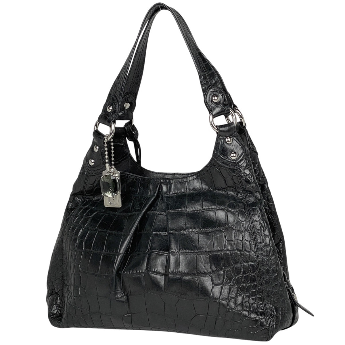 バイセル公式】コーチ ロゴ ショルダーバッグ ハンドバッグ 型押し