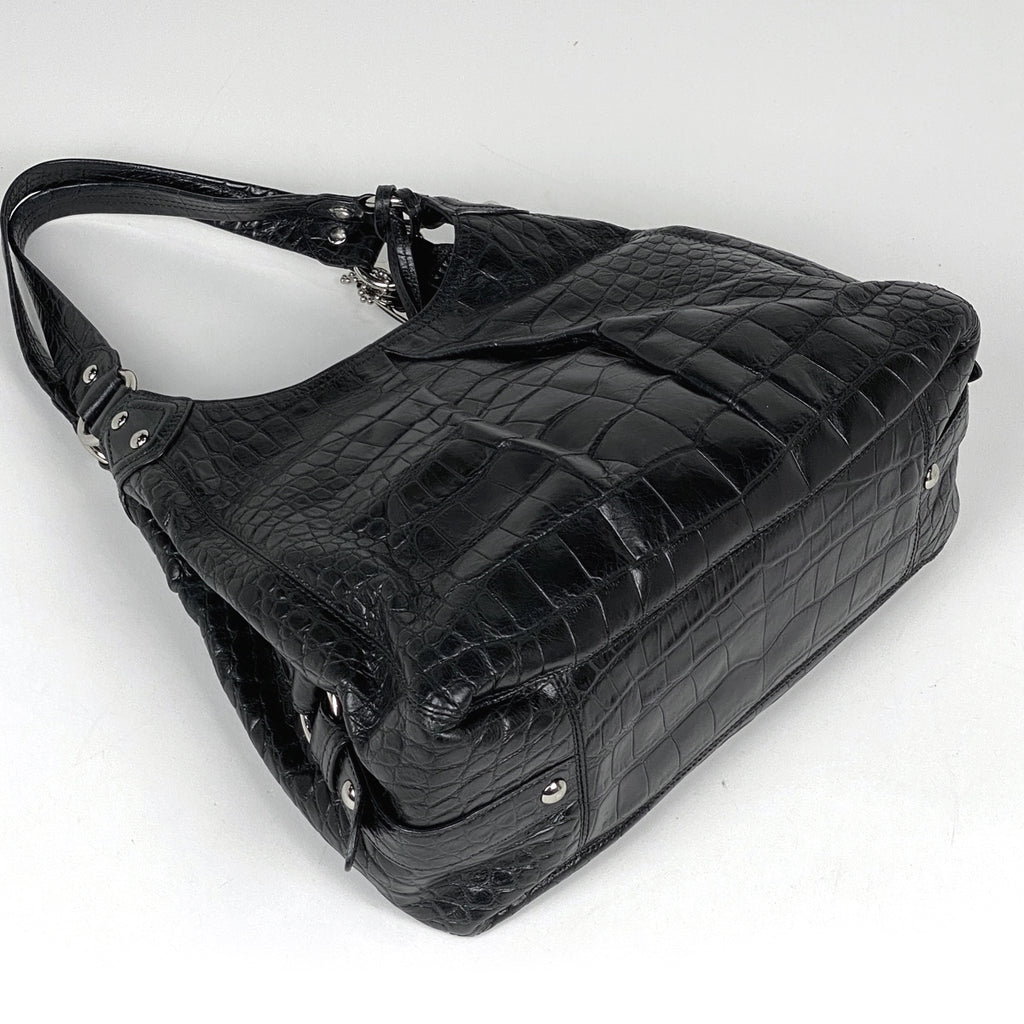 コーチ ロゴ ショルダーバッグ ハンドバッグ 型押し ショルダーバッグ レザー ブラック 14602 レディース 【中古】brbag