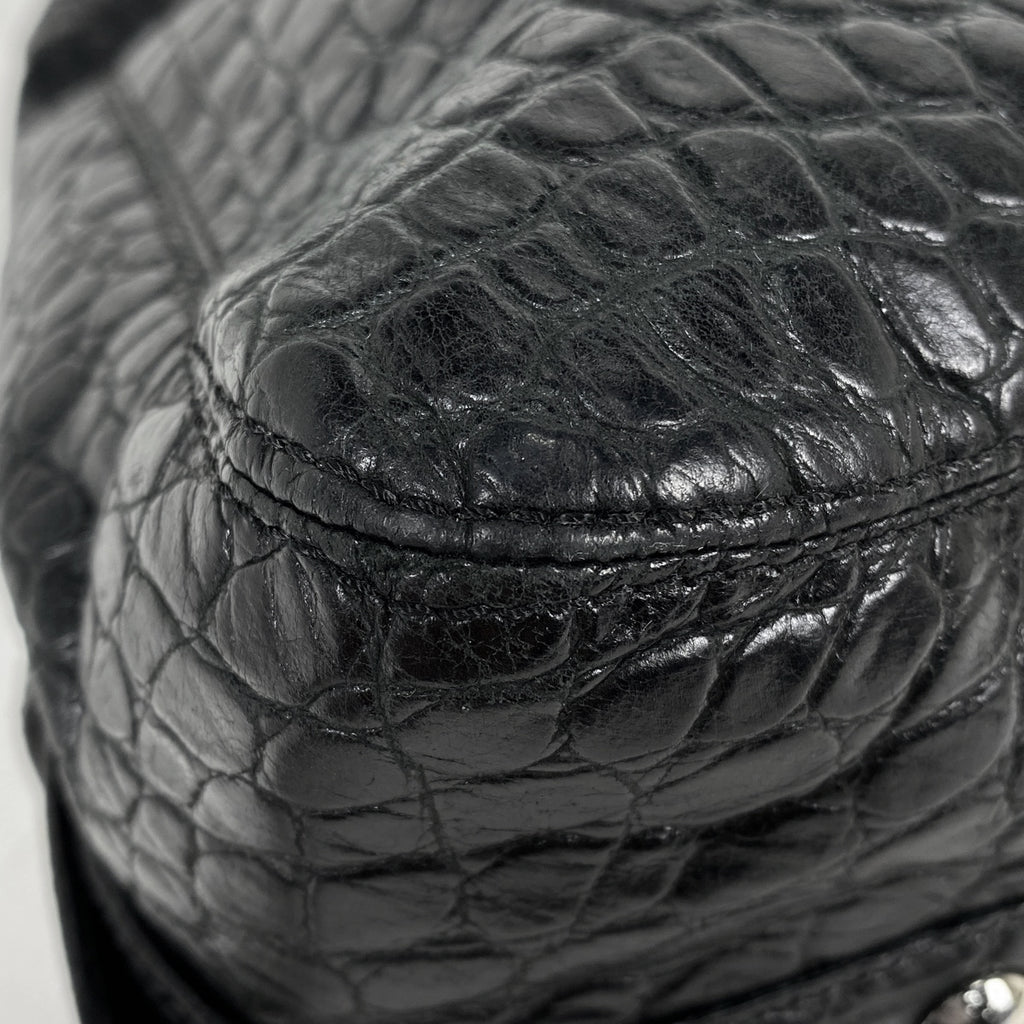 コーチ ロゴ ショルダーバッグ ハンドバッグ 型押し ショルダーバッグ レザー ブラック 14602 レディース 【中古】brbag