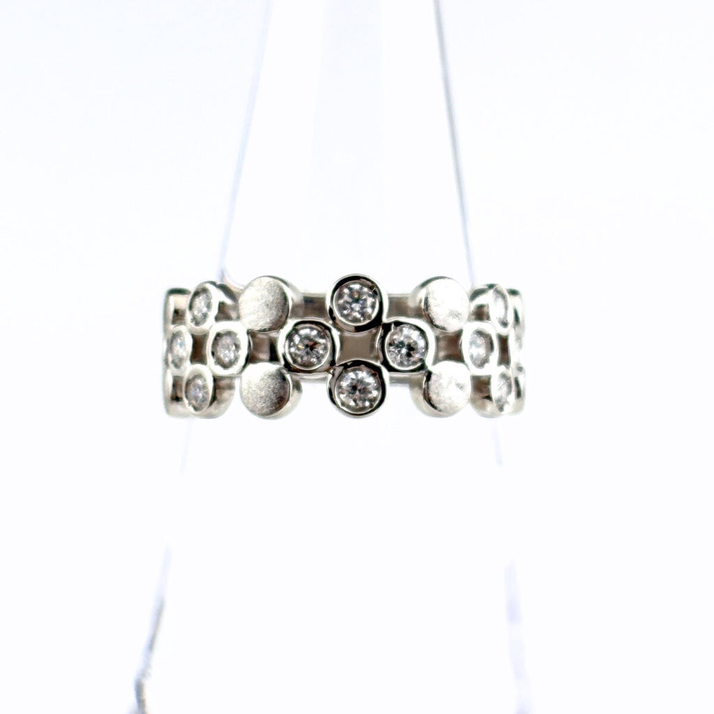 Pt900 ダイヤモンド リング 12.5号 0.33ct フラワーモチーフ レディース 中古 nbjwl