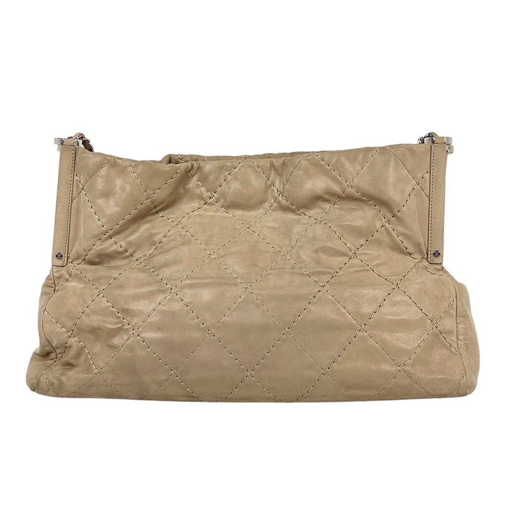 シャネル ココマーク チェーン トートバッグ ショルダーバッグ トートバッグ レザー ベージュ レディース 【中古】brbag