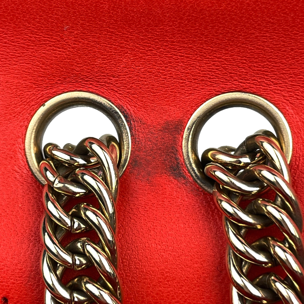 シャネル ココマーク チェーン ショルダーバッグ マトラッセ エナメル ショルダーバッグ パテントレザー レッド レディース 【中古】brbag