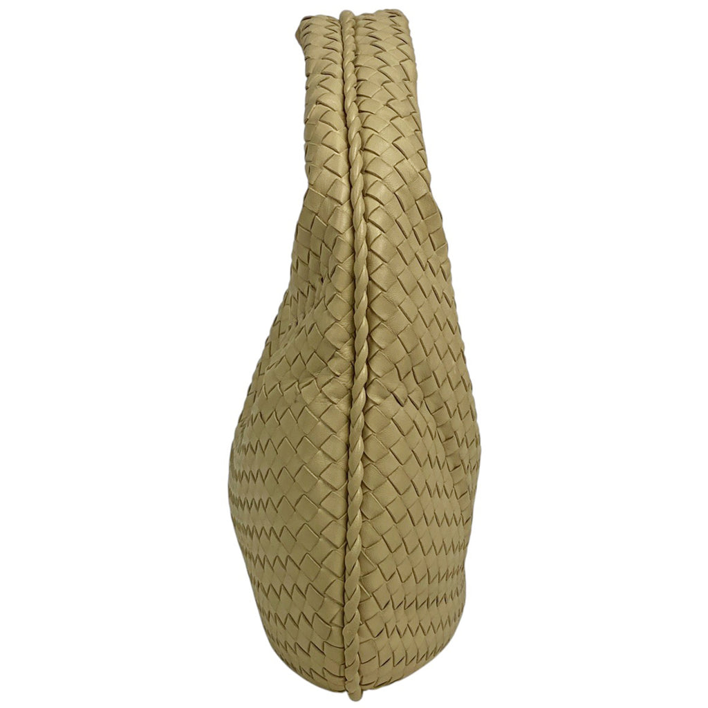 ボッテガヴェネタ イントレチャート ハンドバッグ ワンショルダー ナッパ ハンドバッグ レザー クリーム レディース 【中古】brbag