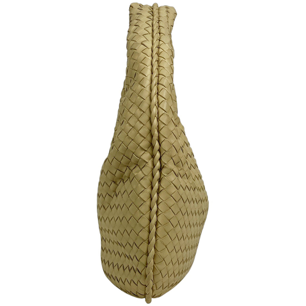 ボッテガヴェネタ イントレチャート ハンドバッグ ワンショルダー ナッパ ハンドバッグ レザー クリーム レディース 【中古】brbag