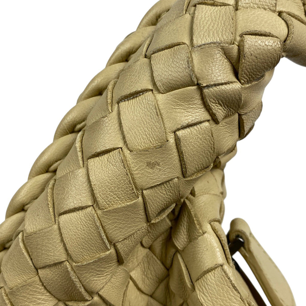 ボッテガヴェネタ イントレチャート ハンドバッグ ワンショルダー ナッパ ハンドバッグ レザー クリーム レディース 【中古】brbag