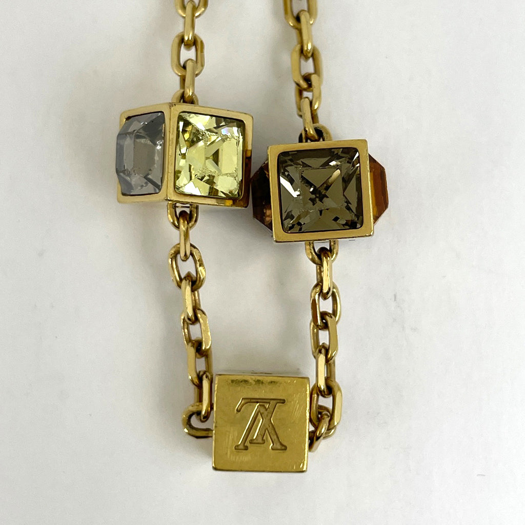 ルイ・ヴィトン ブラスレ ギャンブル 腕輪 カラーストーン ブレスレット GP ゴールド レディース 【中古】bracc