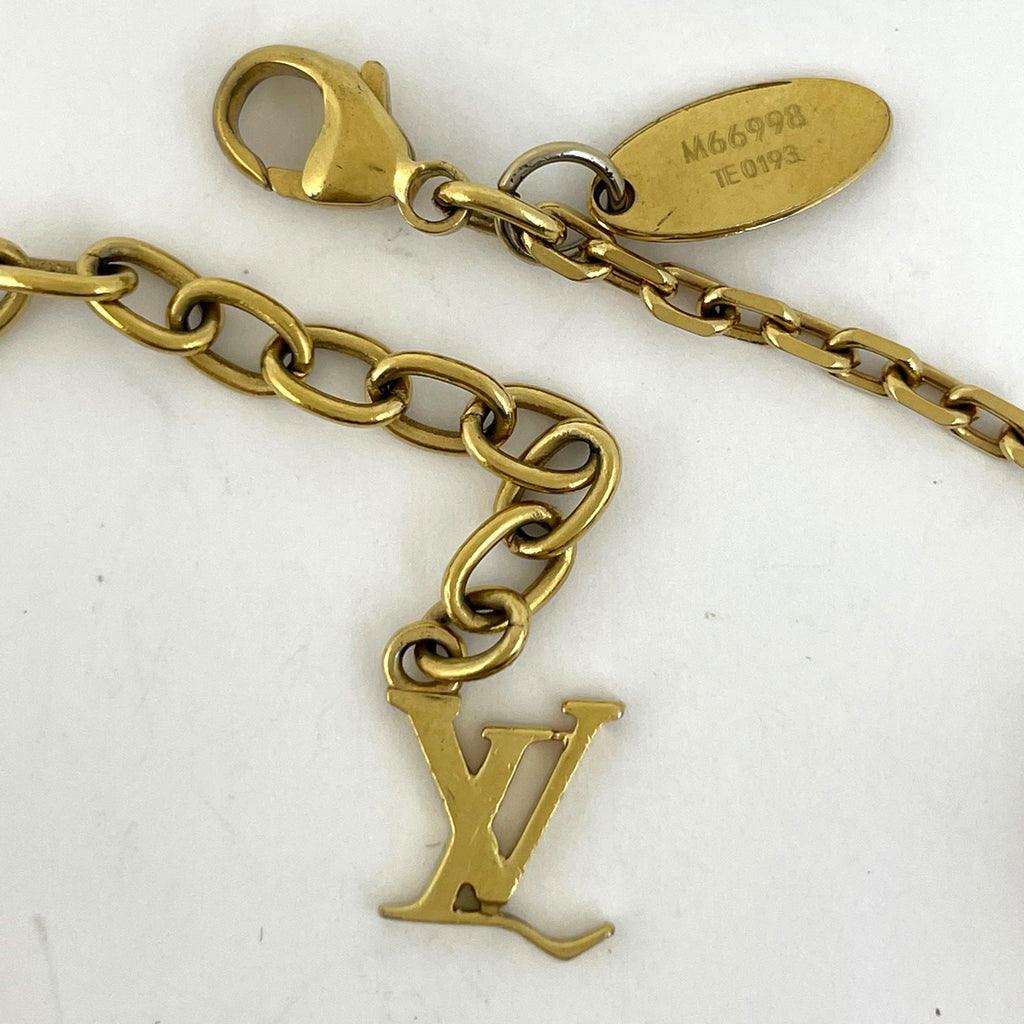 ルイ・ヴィトン ブラスレ ギャンブル 腕輪 カラーストーン ブレスレット GP ゴールド レディース 【中古】bracc